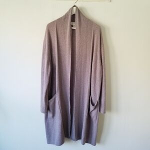 Arlotta Cashmere Wool Lavender Robe Cardigan Sweater Cover Up Medium
